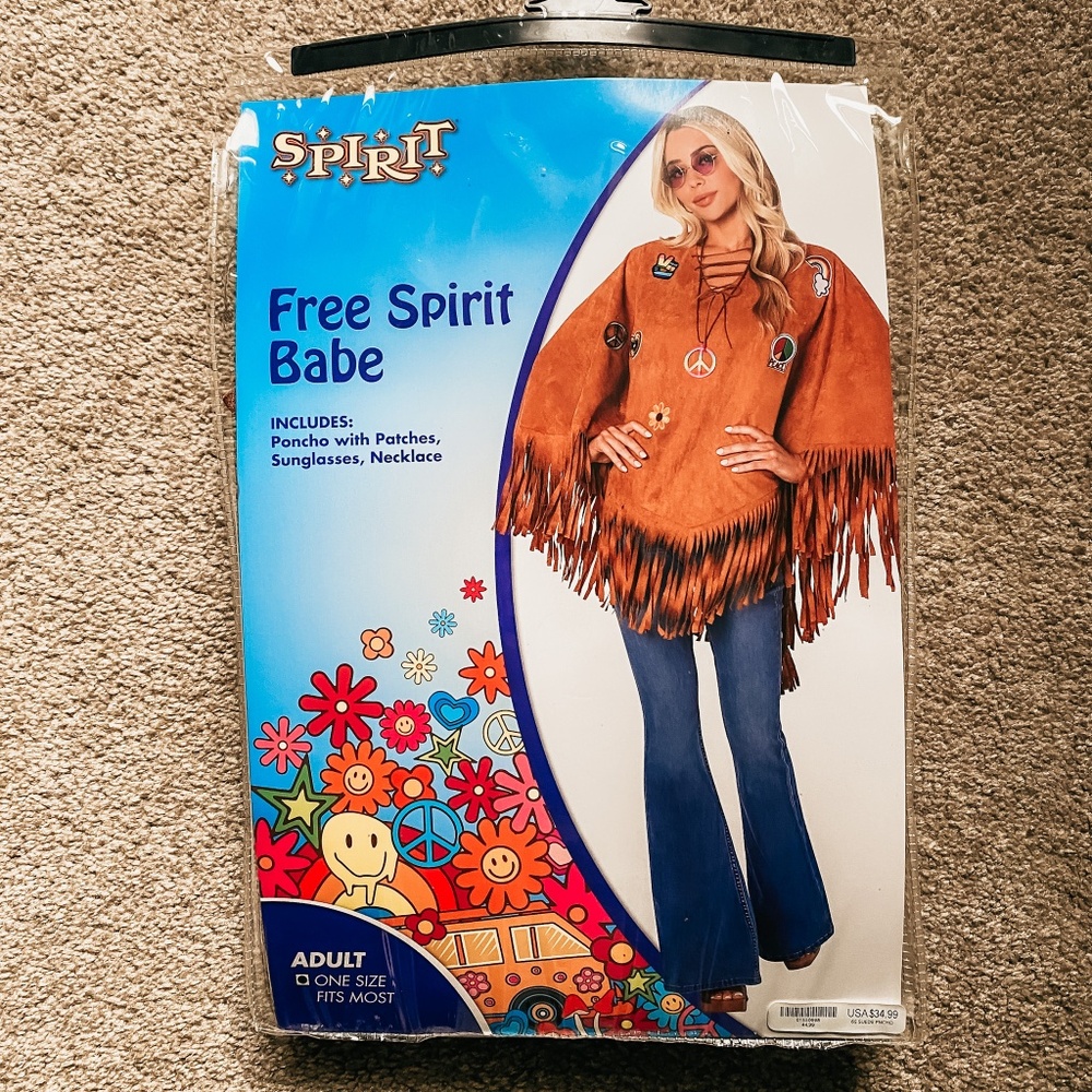 Women’s Hippie 1960's 1970's Halloween Costume. All pieces included! One Size.